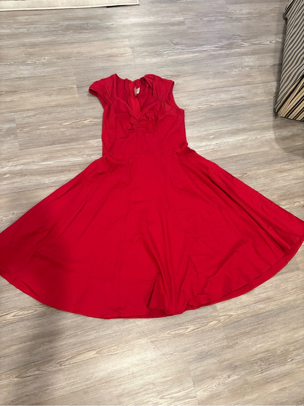 Red Pinup Couture Heidi Fit-and-Flare Dress Rockabilly Size Large